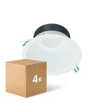 Voordeelpak 4x Philips LED Downlight Coreline DN142B Aluminium Wit 19.2W 2300lm 60D - 840 Koel Wit | Zaagmaat 200mm - IP20 - Wit Reflector