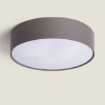 Bright Choice LED Plafondlamp Rond Textiel Grijs | 500mm - Geschikt voor 3x E27 – Max 40W