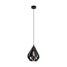 Eglo Hanglamp Carlton 5 Staal Zwart | IP20 - Geschikt voor 1x E27 